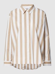 Overhemdblouse met streepmotief van Cinque Beige - 42