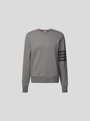 Sweatshirt mit Kontraststreifen von Thom Browne Grau - 11
