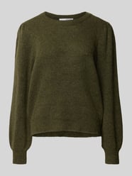 Gebreide pullover met ballonmouwen, model 'SLFLULU' van Selected Femme Groen - 28