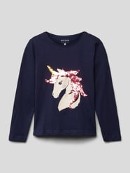Shirt met lange mouwen en motiefprint van Blue Seven Blauw - 19