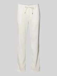 Modern fit straight leg broek van linnenmix model 'KANE1' van BOSS - 40