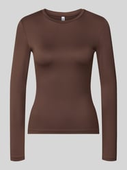 Slim Fit shirt met lange mouwen met ronde hals model 'LULA' van PIECES - 39