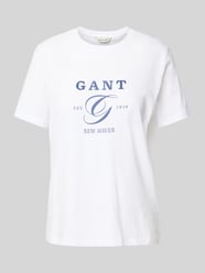 T-shirt met labelprint van Gant - 40