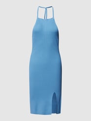 Sukienka mini z rozcięciem od URBAN CLASSICS Niebieski - 24