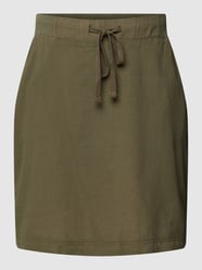 PLUS SIZE minirok met steekzakken opzij, model 'NANA' van KAFFE Curve Groen - 1