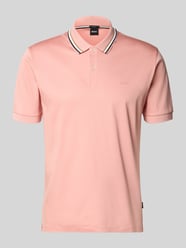 Koszulka polo z czystej bawełny, krój slim fit, model 'PENROSE' od BOSS Fuksjowy - 42