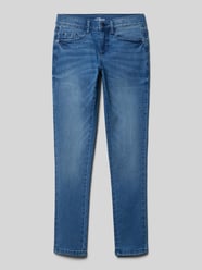 Slim Fit Jeans aus weichem Baumwoll-Mix mit Weitenregulierung innen Modell 'SURI' von s.Oliver RED LABEL Blau - 47