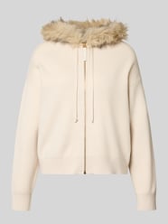 relaxed fit gebreid jack van viscosemix van Christian Berg Woman Beige - 21