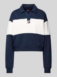 Sweatshirt mit V-Ausschnitt von Tommy Jeans Blau - 44