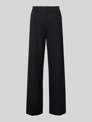 Stoffen broek met wijde pijpen en persplooien van Christian Berg Woman Selection - 19