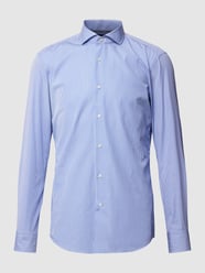 Slim Fit Business-Hemd mit Streifenmuster Modell 'Hank' von BOSS Blau - 28