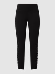 High Waist Sportleggings mit Logo-Streifen  von DKNY PERFORMANCE Schwarz - 24