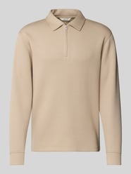Regular Fit Poloshirt aus Viskose-Mix Modell 'EMANUEL' von Selected Homme Beige - 34