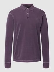 Poloshirt van biologisch katoen van Marc O'Polo Paars - 1