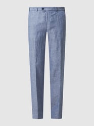 Regular Fit Chino aus Leinen Modell 'Pilo' von Hiltl Blau - 20