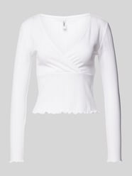 Slim Fit Langarmshirt aus Baumwoll-Mix Modell 'CARLOTTA' von Only - 6