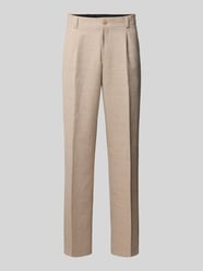 modern fit pantalon met katoen en linnen aandeel van HUGO Beige - 6