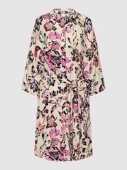 Knielanges Kleid aus Viskose mit Allover-Muster Modell 'Villy' von ICHI Rosa - 12