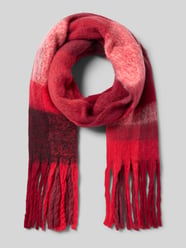 Schal im Allover-Look mit Fransen von Kurt Beines Bordeaux - 1
