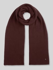 Schal aus Wolle Kaschmir mit Logo-Detail von Tommy Hilfiger Bordeaux - 19