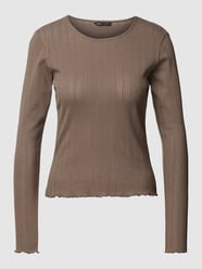 Shirt met lange mouwen en structuurmotief, model 'CARLOTTA' van Only Beige - 20