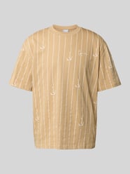 T-Shirt mit Label-Stitching von KARL KANI Beige - 1