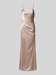 Abendkleid mit seitlicher Raffung von Laona Beige - 2