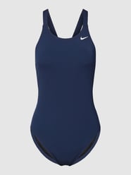 Badeanzug mit U-Ausschnitt und Cut-Outs am Rücken von NIKE TRAINING Blau - 3