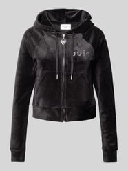 Sweatjacke mit Label-Strasssteinbesatz Modell 'MADISON' von Juicy Couture Schwarz - 5