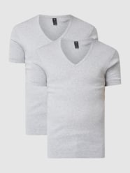 Slim fit T-shirt van biologisch katoen  van G-Star Raw Grijs / zwart - 3