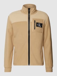 Sweatjacke mit Label-Patch von Calvin Klein Jeans Beige - 43
