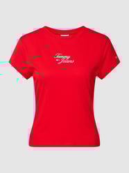 T-Shirt mit Logo-Print von Tommy Jeans Rot - 19