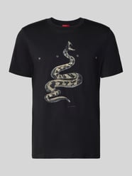 T-shirt o kroju regular fit z czystej bawełny model 'DISCORB' od HUGO - 9