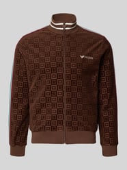 Regular Fit Sweatjacke mit Label-Stitching von COLUCCI - 2