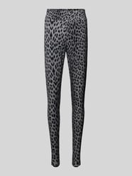 Leggings mit Animal-Print Modell 'Rita' von OH APRIL Grau - 23