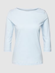 T-Shirt mit 3/4-Arm und dekorativen Knöpfen von Christian Berg Woman Blau - 9