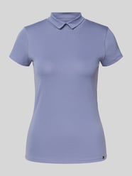 T-shirt z mieszanki bawełny i elastanu z golfem od Marc Cain - 35