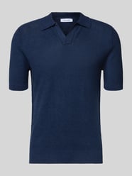 Slim Fit Poloshirt mit V-Ausschnitt von Gran Sasso - 2