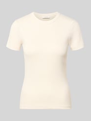 regular fit T-shirt van katoenmix van OPUS Beige - 37