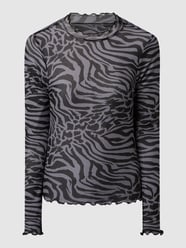 Shirt met lange mouwen met zebramotief  van URBAN CLASSICS Zwart - 1
