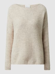 Sweter o kroju oversized z mieszanki wełny z alpaki model ‘Aglaiaa’  od Armedangels Różowy - 10