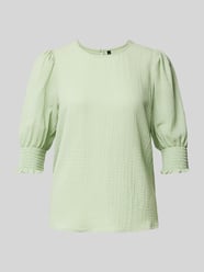 Bluzka z marszczonymi detalami model ‘NINA’ od Vero Moda Zielony - 29