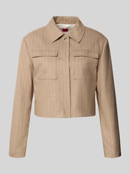 Boxy fit blazer van flanel, model 'ALERO' van HUGO Beige - 26