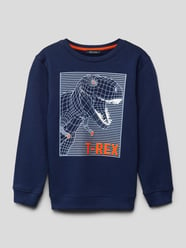 Sweatshirt mit Motiv-Print von Blue Seven Blau - 6