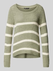 Gebreide pullover met ronde hals, model 'GEENA' van Only Groen - 32