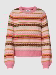 Gebreide pullover met all-over motief, model 'MABEL' van Only Roze - 40