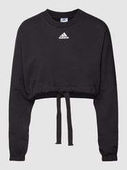 Cropped Sweatshirt mit Kordelzug Modell 'DANCE SWT' von ADIDAS SPORTSWEAR Schwarz - 36