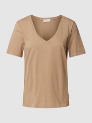 T-Shirt mit V-Ausschnitt von Marc O'Polo Braun - 18