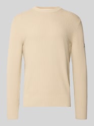 Regular Fit gebreide trui van puur katoen van Marc O'Polo Beige - 10