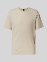 T-Shirt mit Label-Stitching von BOSS Beige - 3